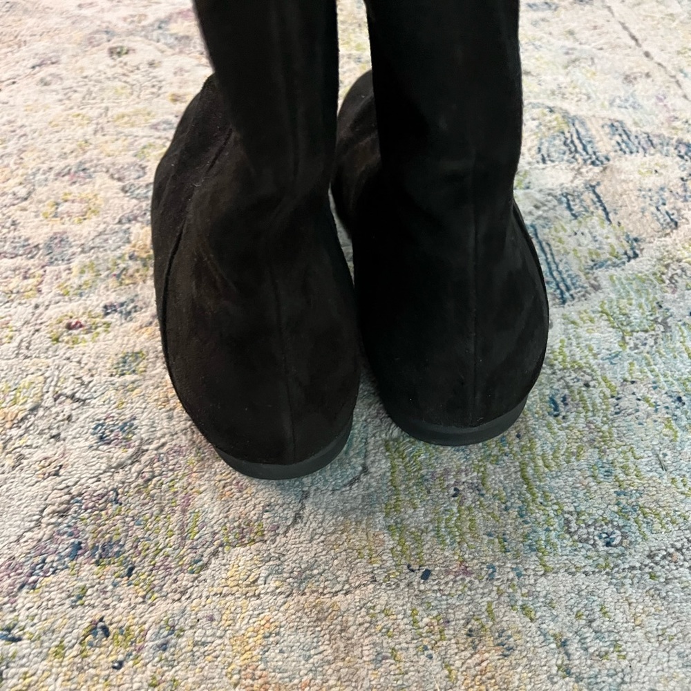 Giuseppe Zanotti Luxury Italian Black Suede Leather Women’s Flat Boots Size 41 - Picture 6 of 9